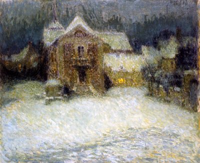 Schnee in Gerberoy, 1910 von Henri Eugene Augustin Le Sidaner